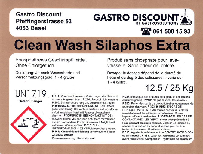 Clean Wash Silaphos Extra Geschirrwaschmittel (grün)