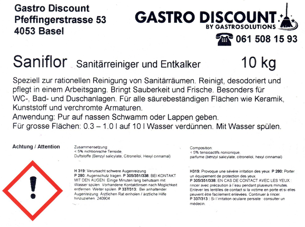 Saniflor Sanitärreiniger mit Duft